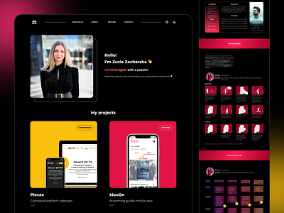 Portfolio Website app design portfolio project projects research ui uidesign uidesigner uiux ux uxdesigner uxuidesigner webapp website