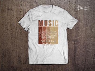 Music is Medicine of The Soul beach branding design designer graphic design illustration logo design musci t shirt t shirt design tshirt tshirt design ui