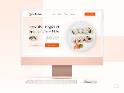 Sushi Restaurant Website Design: Landing Page | UI/UX Design landingpage sushi sushirestaurant ui website websitedesign