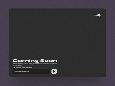 Coming Soon UI design - Ui048 clean coming soon dailyui design logo modern pop up ui ui048