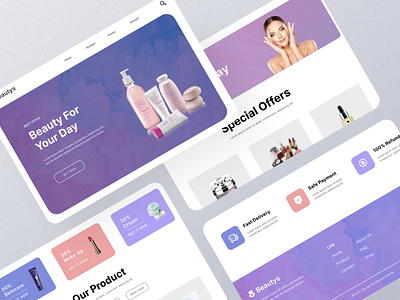 Skincare beuty web design