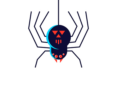 Inktober Day 02 - Spiders design illustration inktober inktober2023 minneapolis skull spider spooky vector