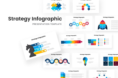 STRATEGY INFOGRAPHIC PRESENTATION TEMPLATE branding graphic design infographic power point template presentation template strategy infographic