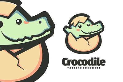 Crocodile animal branding cute mascot design graphic design illustration logo ui vector