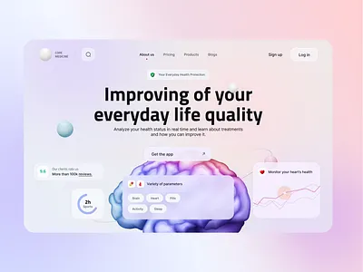 Core Medicine 3d animation branding ui