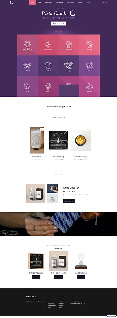 BirthCandle 1.0 (Shopify & Webflow) shopify ui webflow