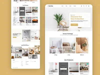 Furniture Web Design application design furnitecher graphic design landing page mobile app ux web design website