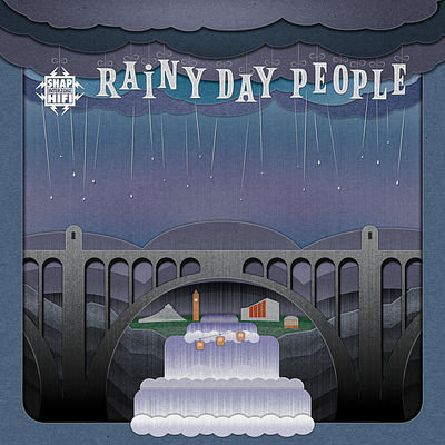 Interzone: Rainy Day People - A ’Round Midnight Joint digital art graphic design illustration illustrator interzone monday mix photoshop spokane has a posse