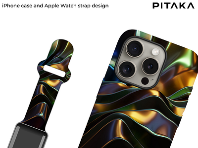 PITAKA iPhone case and Apple Watch strap design apple apple watch branding carbon fiber contest design graphic design image iphone pitaka playoff