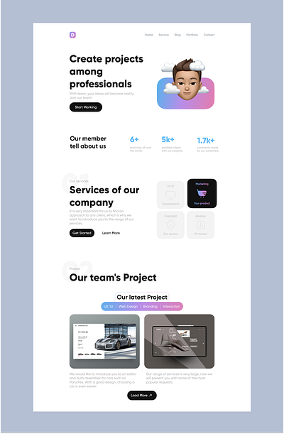 Digital Agency Concept. agency digital marketing ui ux website