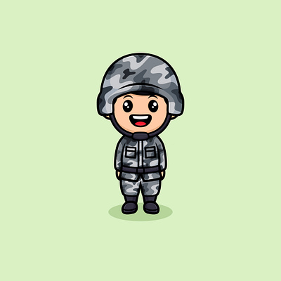 Nation's Soldiers Cute Cartoon Illustration blood cartoon country cute firearms illustration man nation profesion soil soldier strongman the warrior weapon