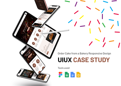 Order Cake Website Case Study apps bakery cake casestudy design figma graphic design landing page mobile app ui uiux user interface ux website