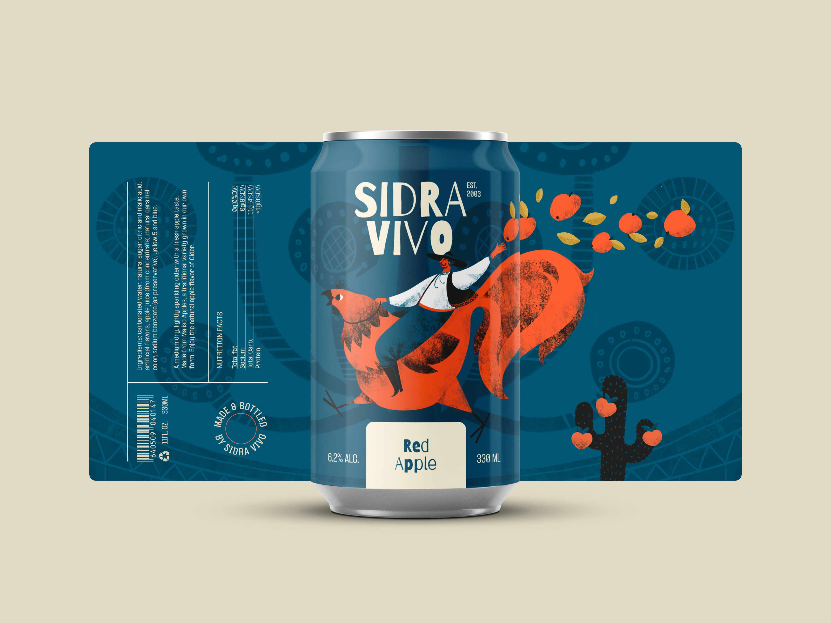 Apple Cider Can Design alcohol apple cider beverage beverage branding branding can design can label cider cider can design design studio digital art digital illustration drink drink branding graphic design illustration illustrator packaging packaging design
