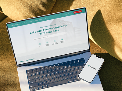 Finance - Hana Bank Indonesia (A True-Hearted Financial Partner) 3d design bank dailyui design finance graphic design indonesia korea loan ui ux web hero webdesign