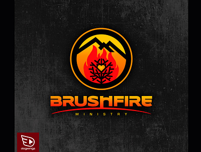 Logo - student ministry burning bush bush chipdavid dogwings icon logo student ministry vector