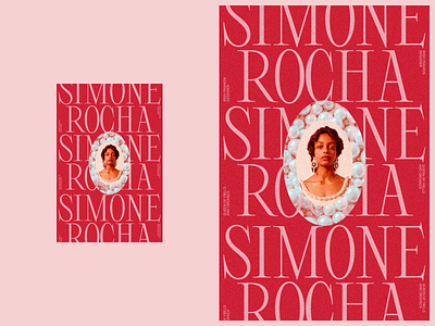 Poster, Simone Rocha creative design graphic design jewelry poster red web design webdesign