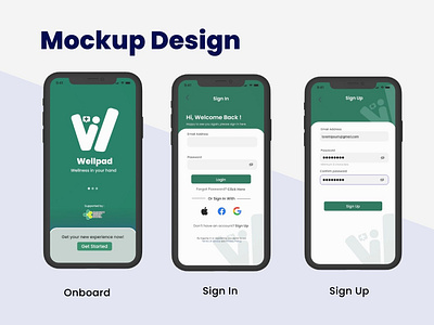 Wellpad Health & Lifestyle App app design graphic design health app design new app concept ui ui design ui design app uiux ux research
