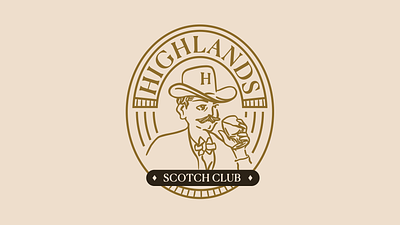 Highlands Scotch Club Branding academia branding club illustration logo scotch scotland whiskey