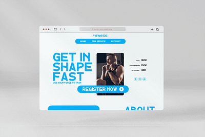 FITNESS Company Landing Page Website adobe branding design fitness graphic design ui ux uxui web design