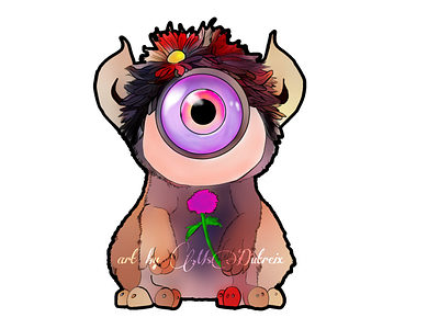 Cute Monster Sticker art conception graphique cute illustration monster sticker