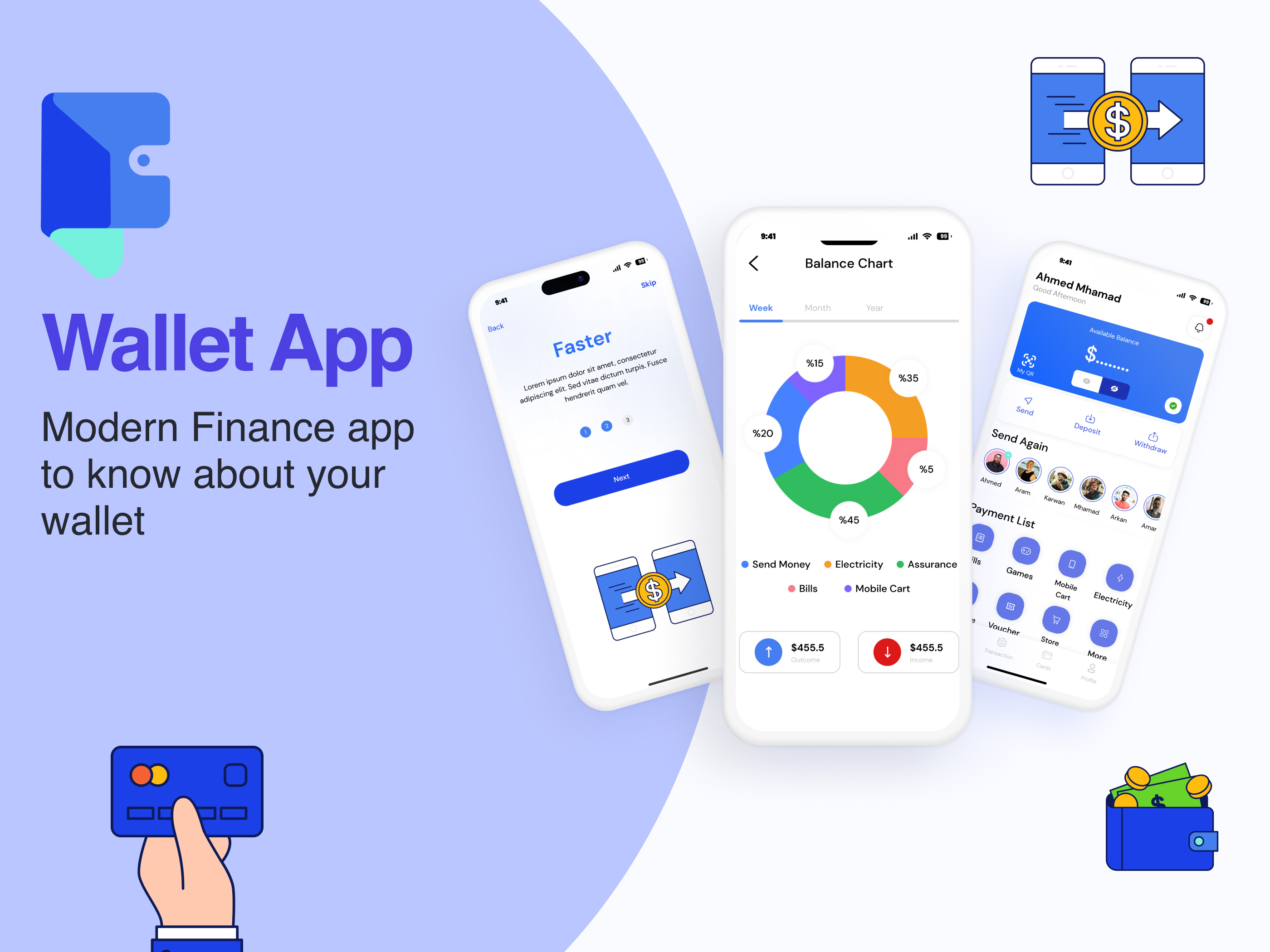 Modern Wallet App app design design finance logo product design ui ui design ux ux design wallet