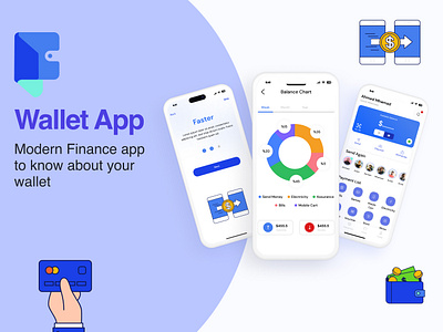 Modern Wallet App app design design finance logo product design ui ui design ux ux design wallet