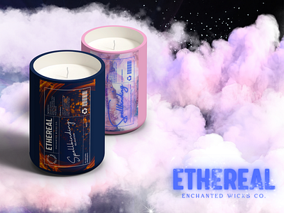 Ethereal Candle Company Branding 3d animation brandidentity branding design graphic graphic design logo motion graphics ui