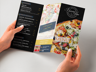 PIZZERIA MILANO BROCHURE branding graphic design