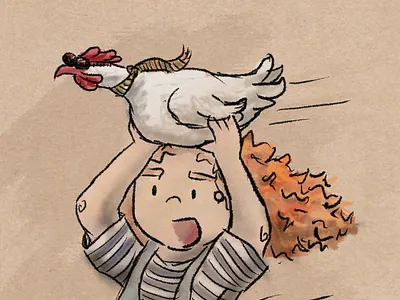 day 01 | dreams chicken flying inktober inktober2023