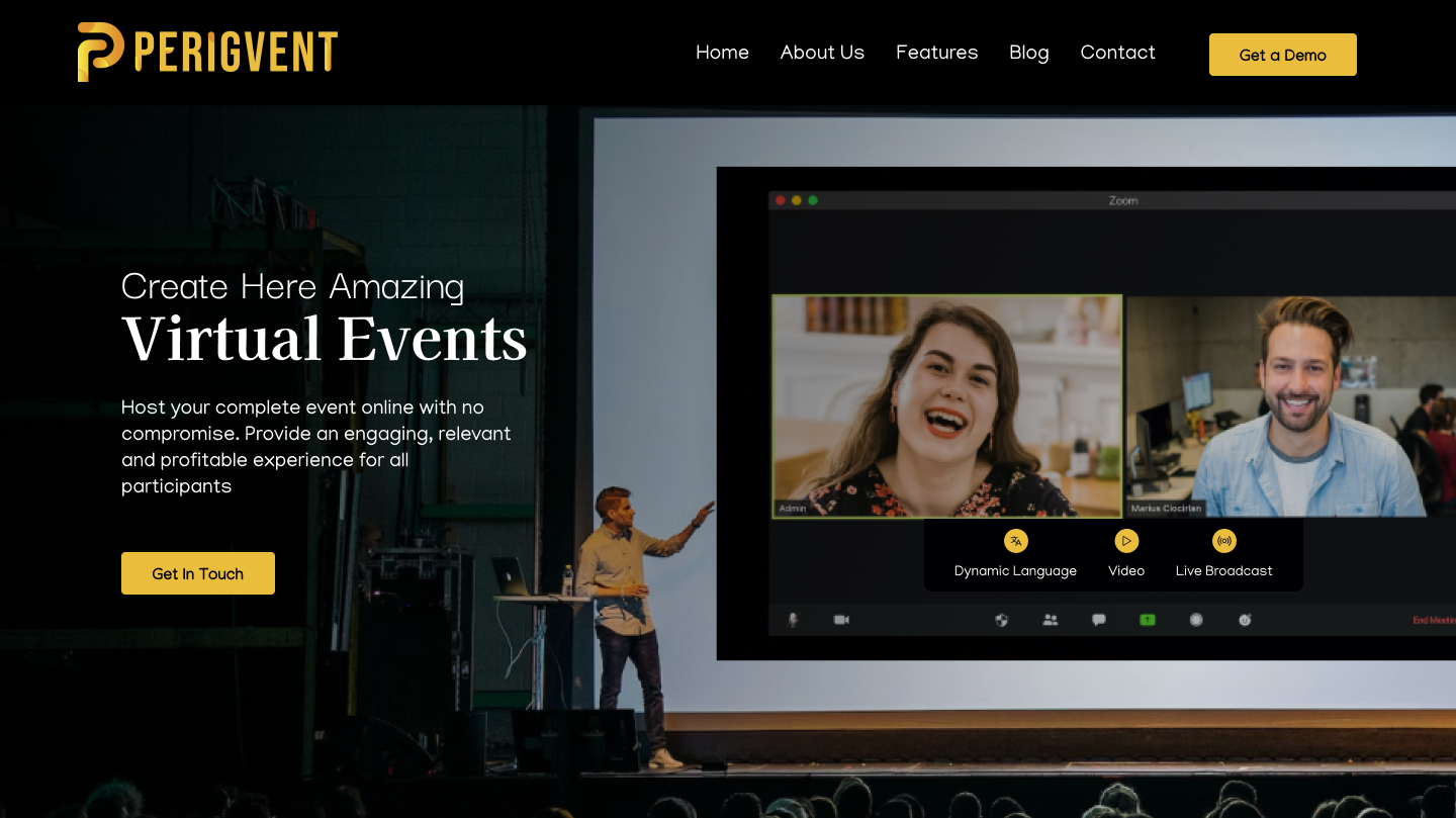 Interactive Virtual Event Hosting Homepage digitalexperience engagement eventhosting homepagedesign interactivedesign onlineevents ui userinterface ux virtualevents webdesign