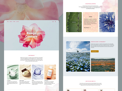 Rouge Couture. Online store of organic skin care - Main Page agency beauty care concept design ecommerce main page minimal online store organic skin care trend typo ui ui design ux web design web site website