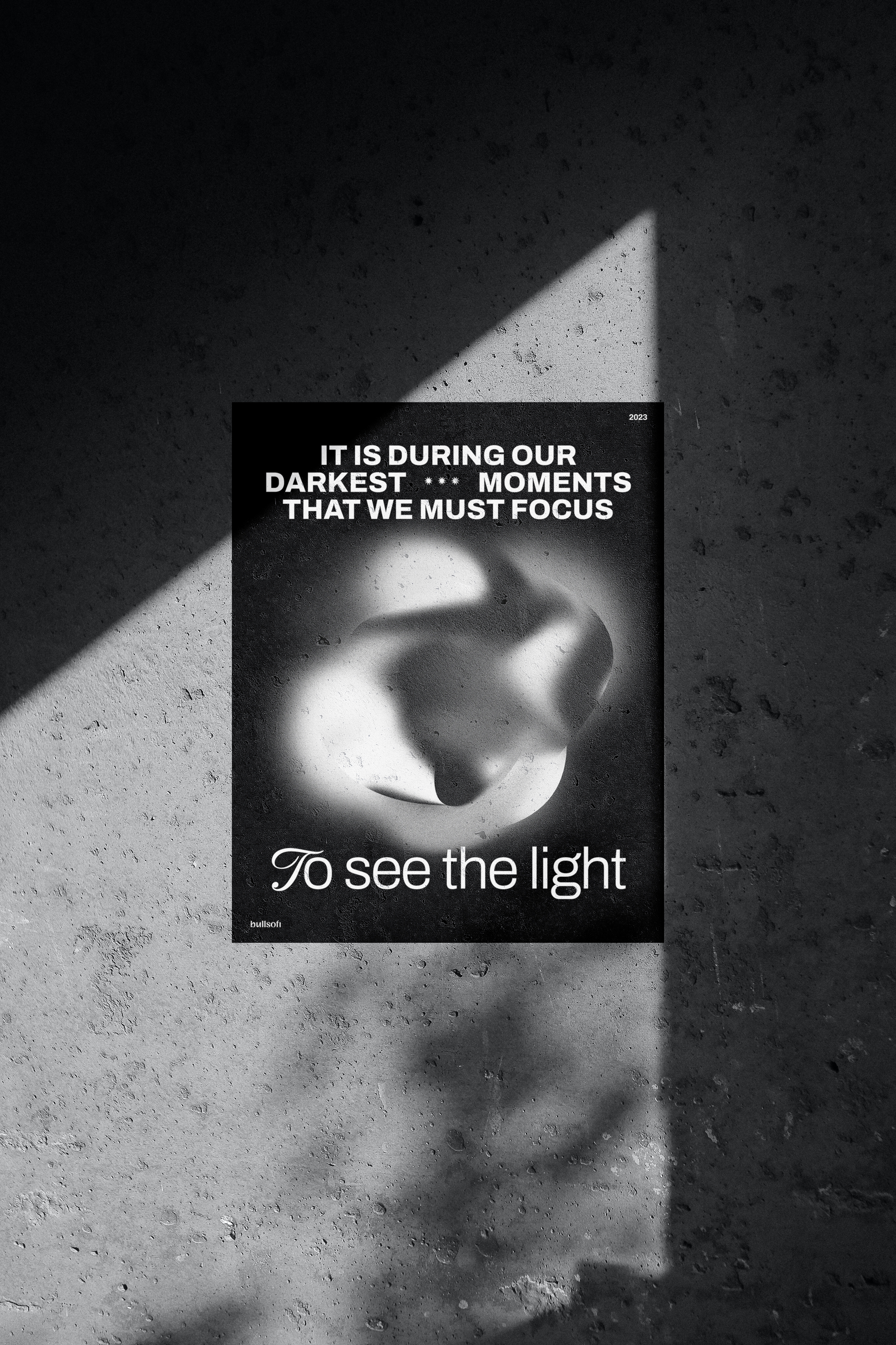 It is during our darkest moments... compotition dark flyer graphic design type