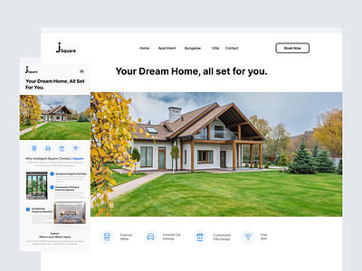 J Square - Responsible Web Page branding graphic design landingpage ui ux webpage
