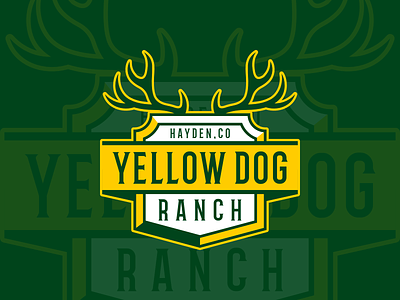 Yellow dog ranch Logo Design adventure logo hunting logo logo outdoor logo ranch logo wild logo