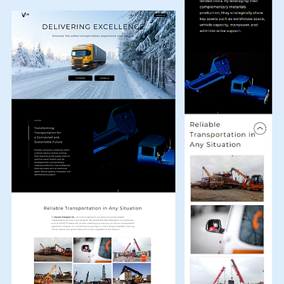 Transport Website branding design hero landing page logo responsive responsive website ui webdesign website website layout