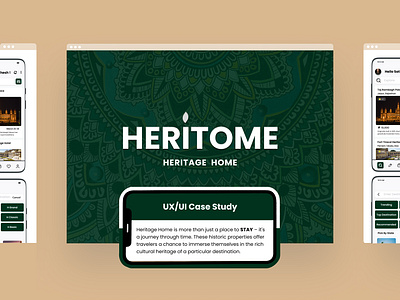 Heritome - Case Study app application booking branding heritage hotel india mobile stay ui ux uxui