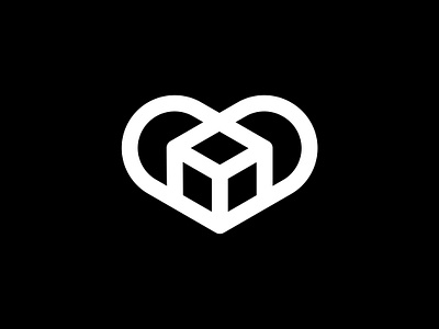 A box inside the heart - Heart, Arrow, Box, Hexagon, arrow bold logo brand identity branding creative dating app dating logo heart hexa logo logo icon logo maker love modern polygonal saas