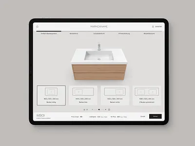 Konfigurator - Badmöbel ui ux
