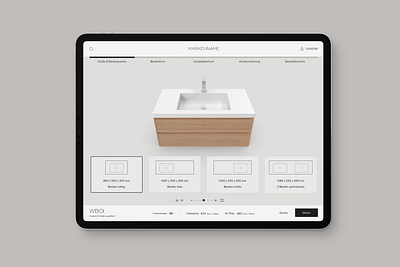 Konfigurator - Badmöbel ui ux