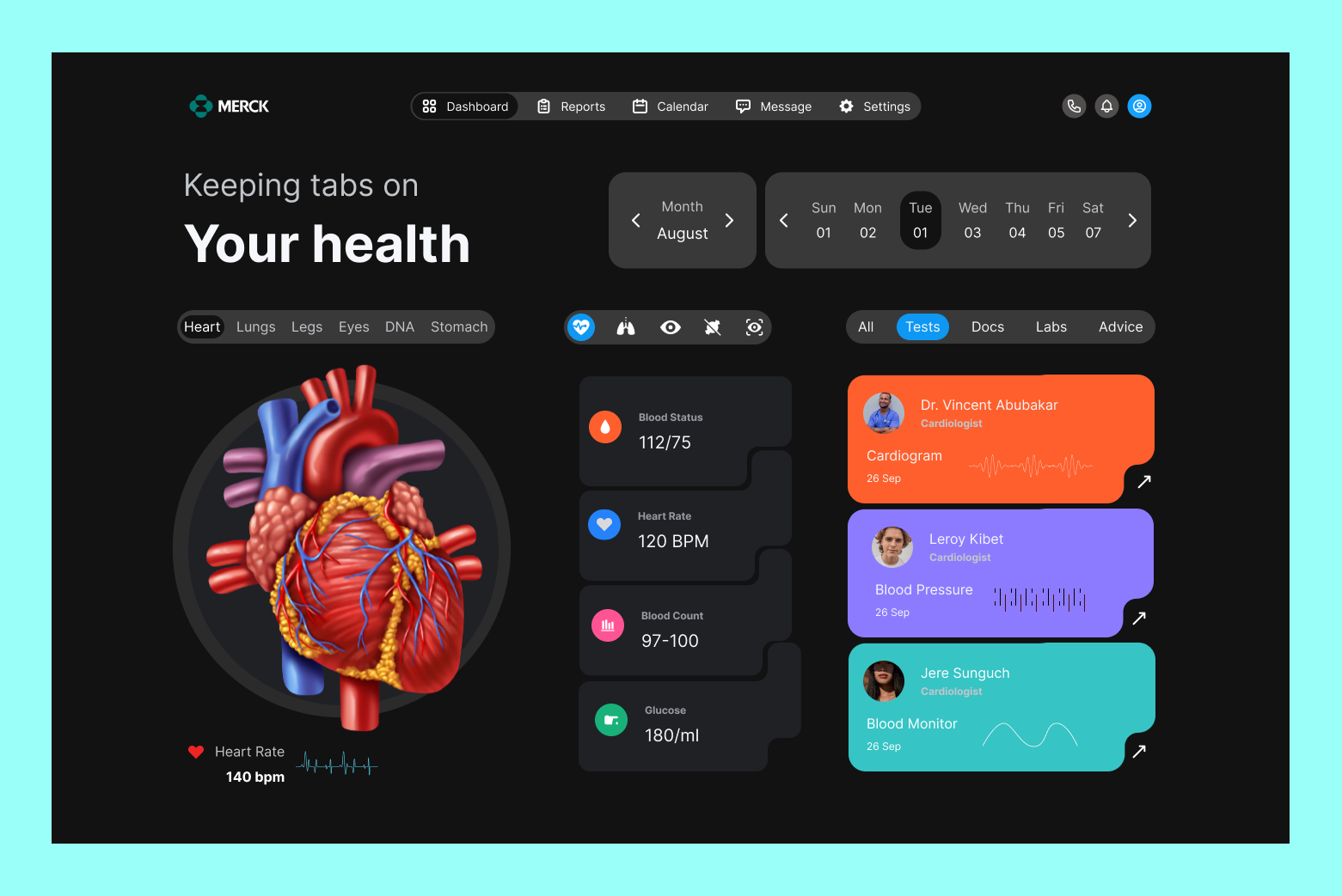 heartbeat web Ui by Artiction on Dribbble