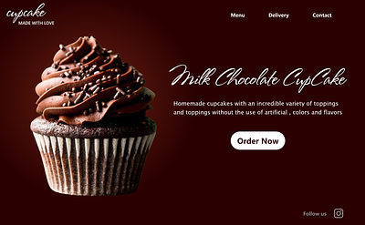Cupcake Landing page Design