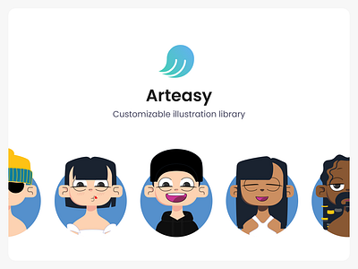 Arteasy - Customizable illustration library animation character graphic design illustration product