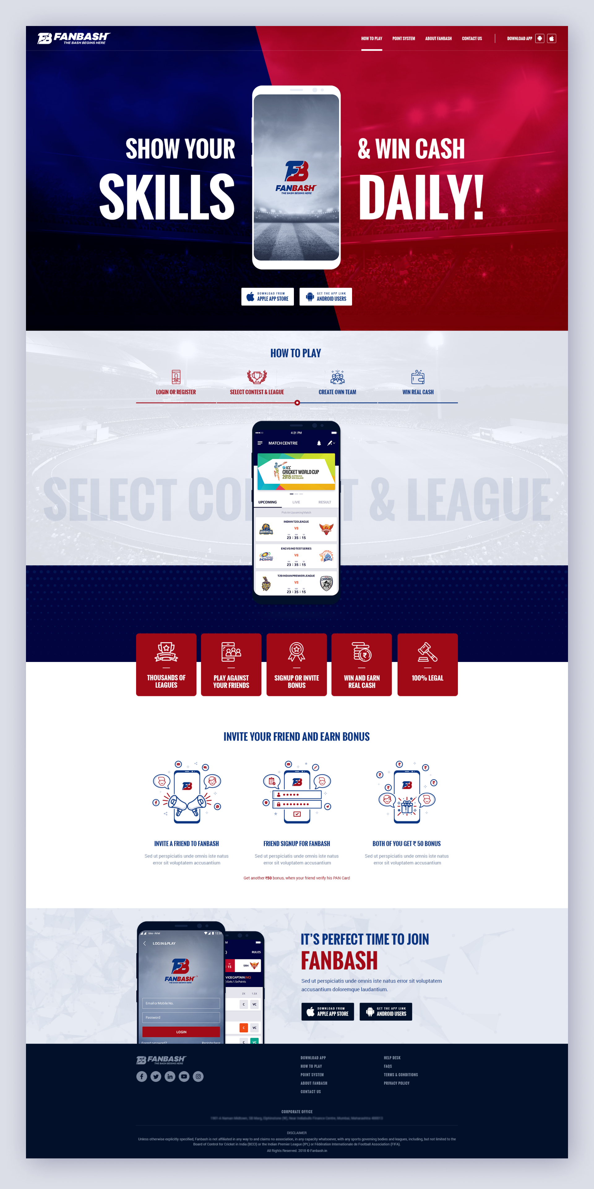 Fantasy Sports Web UI fantasy fantasy sports layout ui ui design user interface userinterface web web design website website design