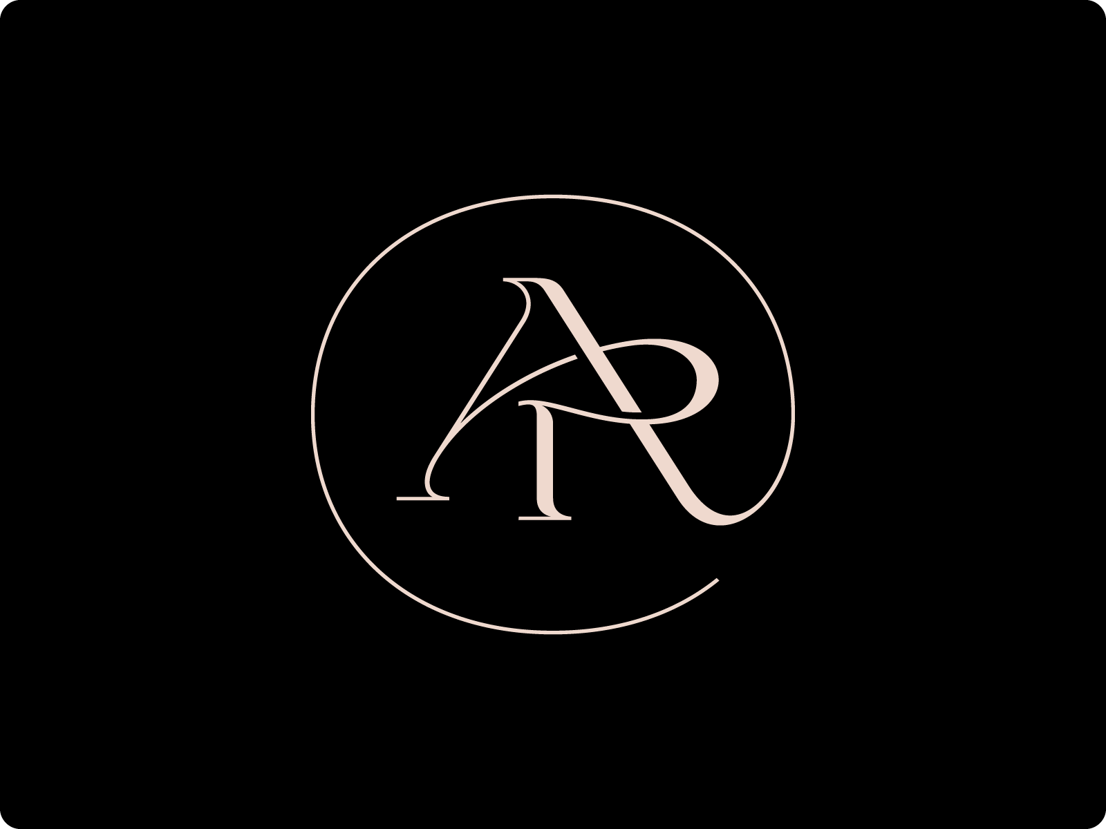 Wedding Monogram Logo, XA Initials – Elegant Quill