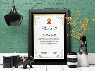 Certificate Design Template adobe illustrator adobe photoshop appreciation award brand identity branding certificate certificate design design diploma education graphic design mockup print template typography