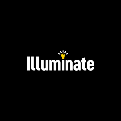 Illuminate - Logo branding contrast graphic design light lightbulb lightlogo simple tech logo technology ui