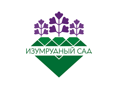 Logo Paulownia branding dimond flower graphic design green illustration illustrator logo paulownia purple tree typography vector