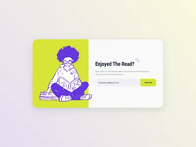 Daily UI Challenge | Day 26 | Subscribe 100daysdailyuichallenge dailyui design figma modal reading subscribe