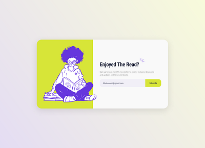 Daily UI Challenge | Day 26 | Subscribe 100daysdailyuichallenge dailyui design figma modal reading subscribe