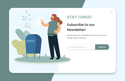 Subscribe to our Newsletter - UI Design adobe xd design figma illustration mockup newsletter photoshop subscribe ui ui design ui ux user experience user interface ux